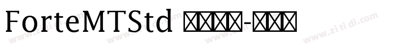 ForteMTStd 语言英文字体转换